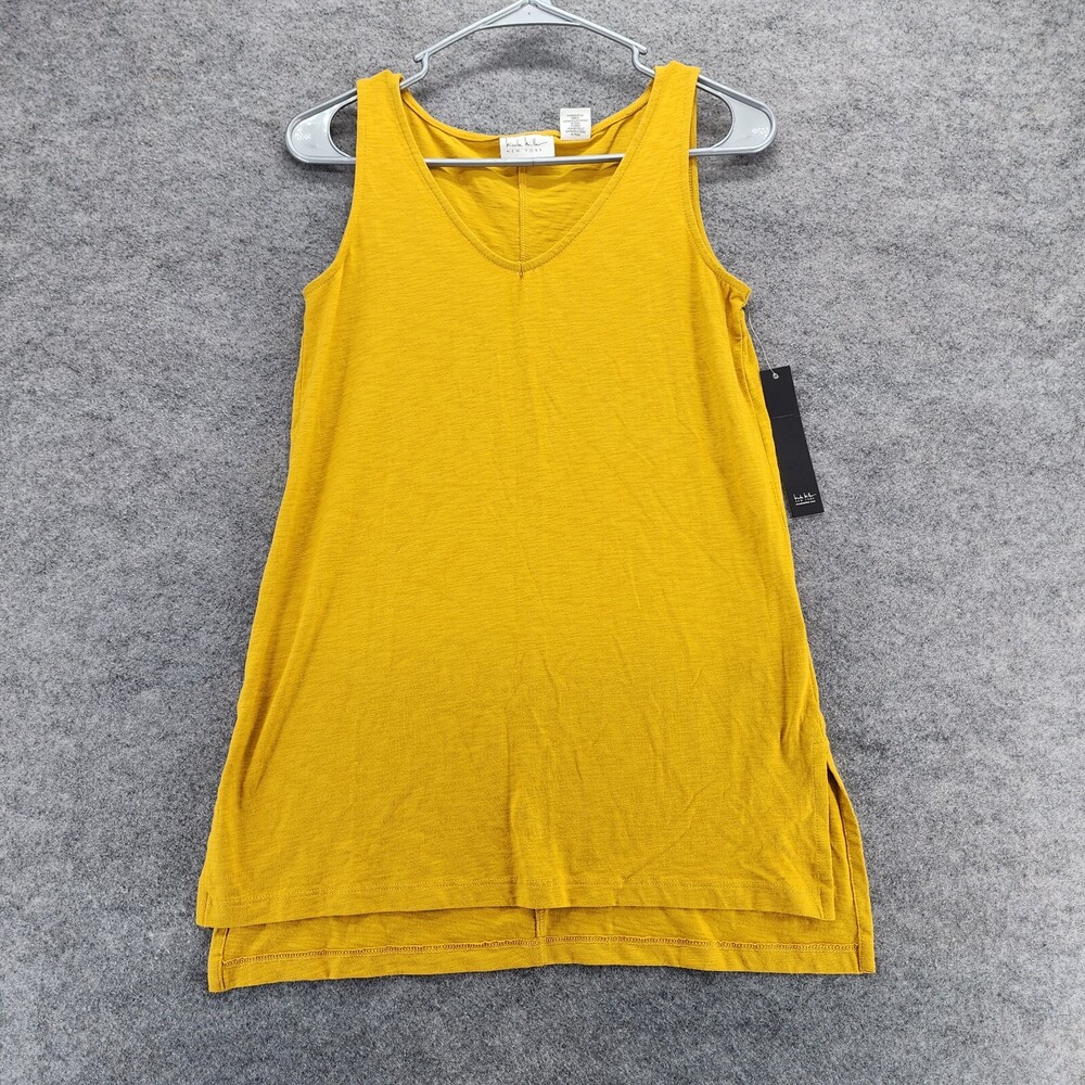 Nicole Miller Shirt Womens XS Sleeveless Yellow